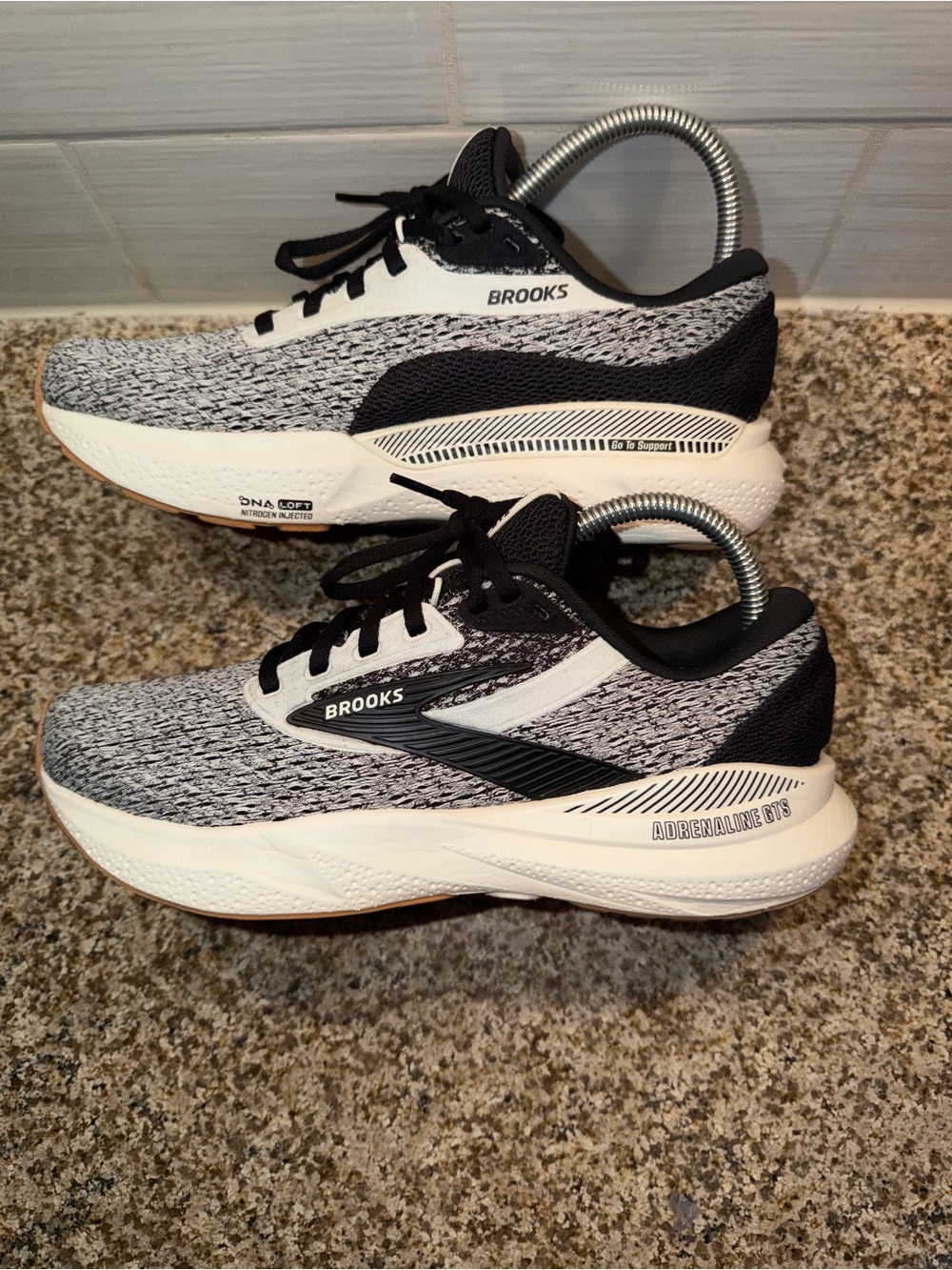 Brooks Adrenaline GTS Running Shoes - Black, Gray & White - Picture 6 of 8
